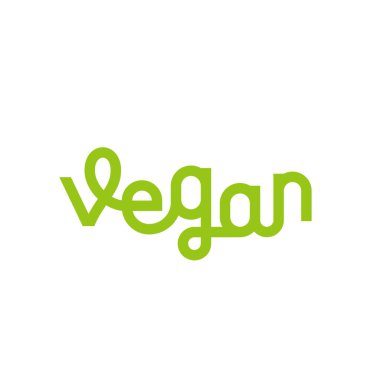Vegan Soyut Vektör Harf İşareti, Amblem ya da Logo Şablonu. Yeşil Renkli Harfler.