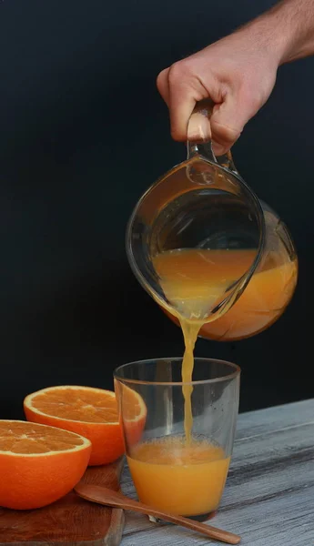 Orange Juice Healthy Drinks Healthy Life Mediterranean Diet — Stock Photo, Image