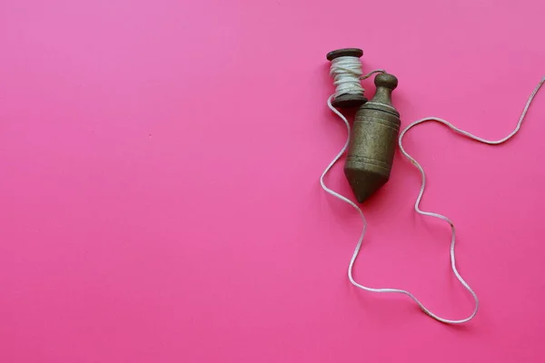 Plumb Line Stake Out Site Basic Construction Tools — Stock Photo, Image