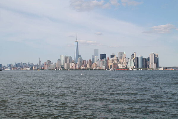 The city skyline of New York City, USA