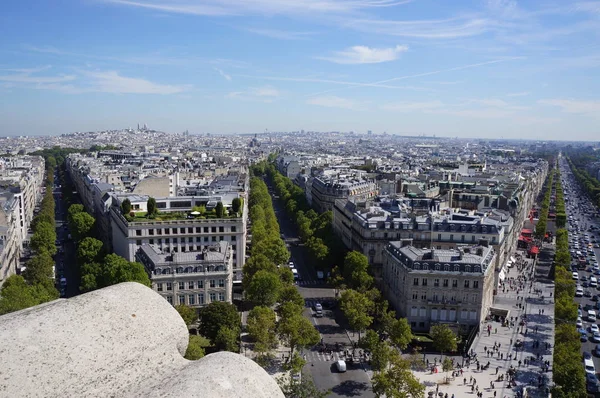 Pohled do Paříže (z Arc de Triomphe) — Stock fotografie