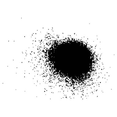 Birden fazla siyah mürekkep damlaları ve su sıçramalarına, vektör çizim küçük resim
