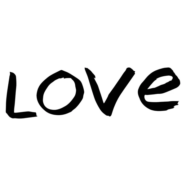 Vektorové ilustrace inkoustu ručně malované s nápisem Love. — Stockový vektor