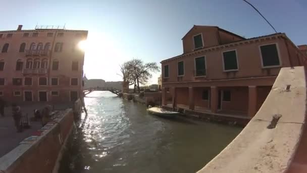 VENEZIA, ITALIA, Canale veneziano — Video Stock