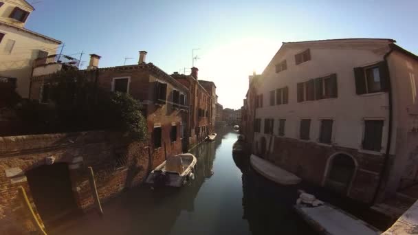 VENECIA, ITALIA, Canal veneciano — Vídeo de stock