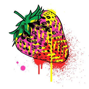 çilek vektör çizim.