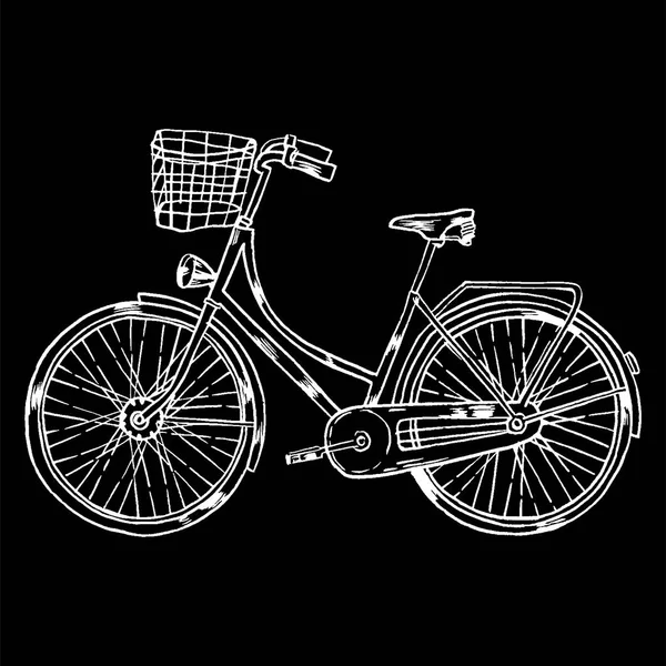 Bicicleta vetorial com carrinho — Vetor de Stock