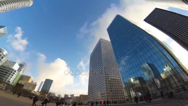 Paris, La defense, building business, Skyscrapers — Stock Video