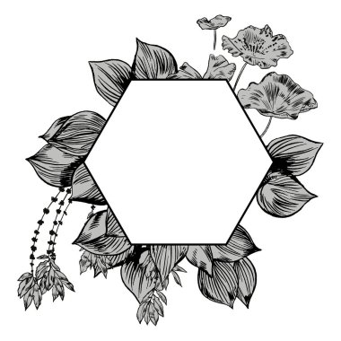 Egzotik çiçekler ayarlayın. Vintage botanik vektör çizim.