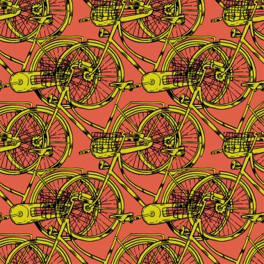 Vektör Bisiklet sepeti ile