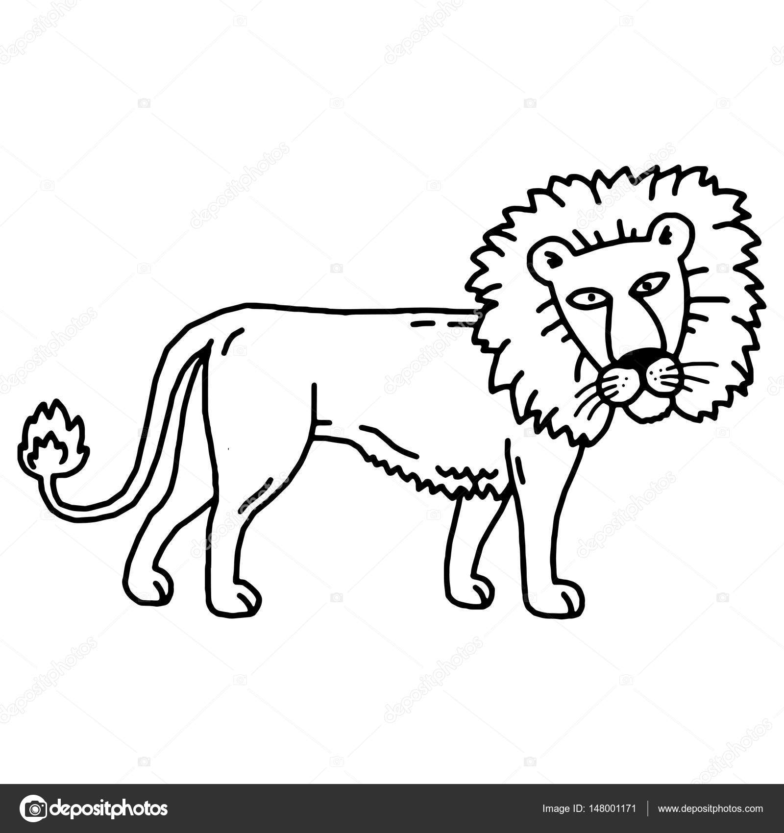 Vector Illustration Of Lion Cartoon Set Collection Stock Vector