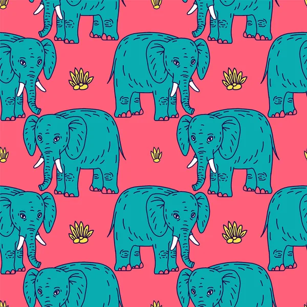 Schattig olifant cartoon vergadering — Stockvector