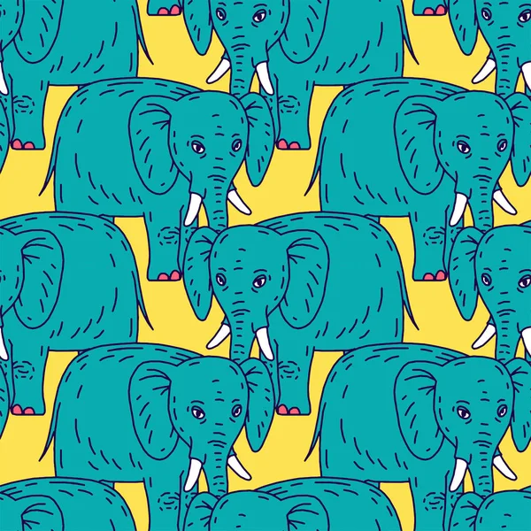 Carino elefante cartone animato seduta — Vettoriale Stock