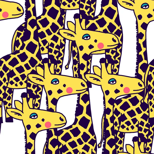 Giraff i tecknad stil, är isolerad på vit bakgrund. lätt att använda. — Stock vektor