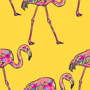 pembe flamingo vektör illüstrasyonu