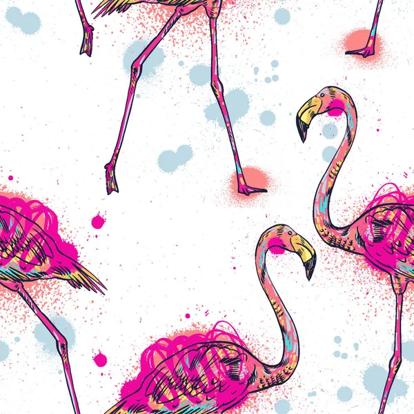 Rosa flamingo vektor illustration — Stock vektor