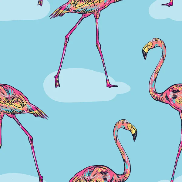 Ilustração vetorial flamingo rosa —  Vetores de Stock