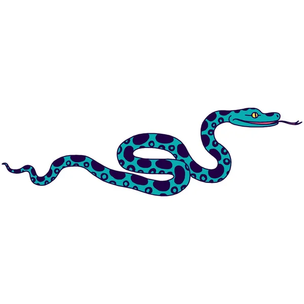 Illustrazione vettoriale del serpente tropicale — Vettoriale Stock