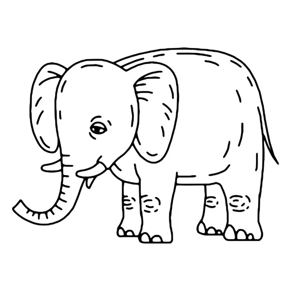 Niedliche Elefanten-Karikatur — Stockvektor