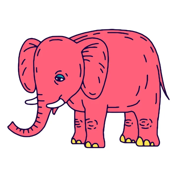 Draguta elefant desen animat ședință — Vector de stoc