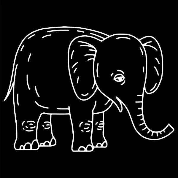 Niedliche Elefanten-Karikatur — Stockvektor