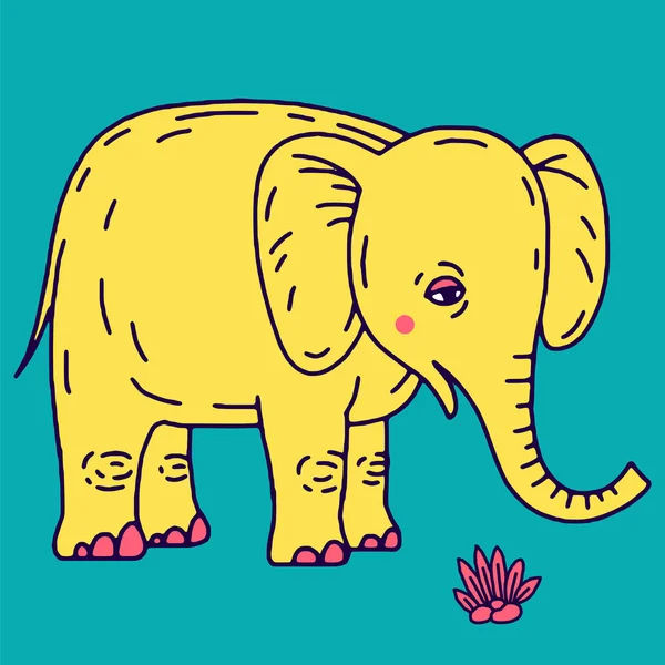 Schattig olifant cartoon vergadering — Stockvector