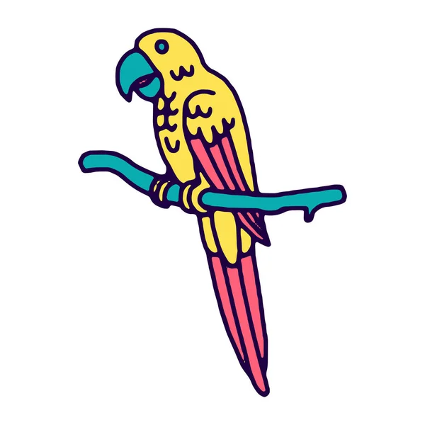 Papagei-Ara, Vektorillustration — Stockvektor