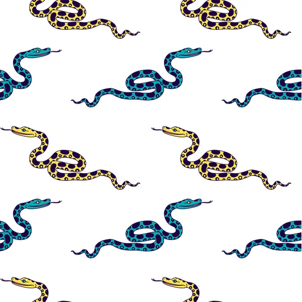 Tropikal yılan vektör çizim — Stok Vektör