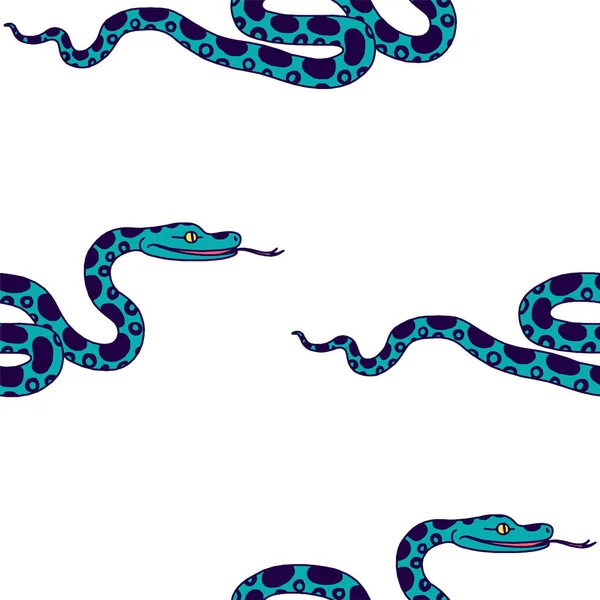 Illustrazione vettoriale del serpente tropicale — Vettoriale Stock