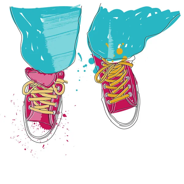 矢量-双运动鞋 — 图库矢量图片