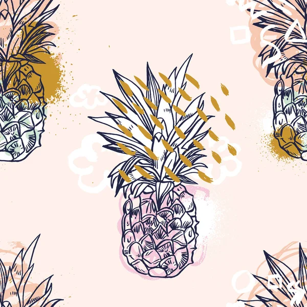 Fruta tropical de piña. Objeto vectorial . — Archivo Imágenes Vectoriales