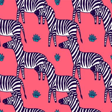 siyah ve beyaz zebra illüstrasyon vektör