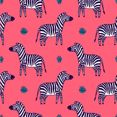 siyah ve beyaz zebra illüstrasyon vektör