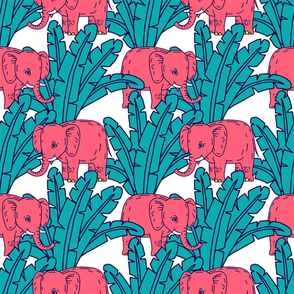 Leuke olifant cartoon — Stockvector