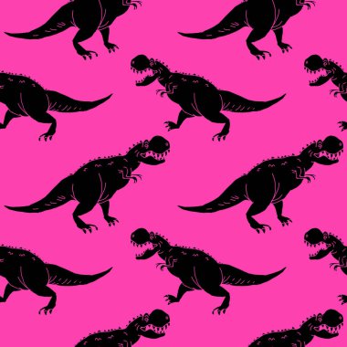 dinozor, hayvan illüstrasyon siluet vektör ayarla