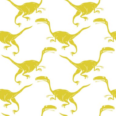 dinozor, hayvan illüstrasyon siluet vektör ayarla