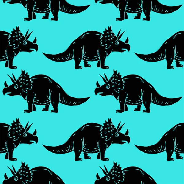 Conjunto de vectores siluetas de dinosaurio, ilustración animal — Vector de stock