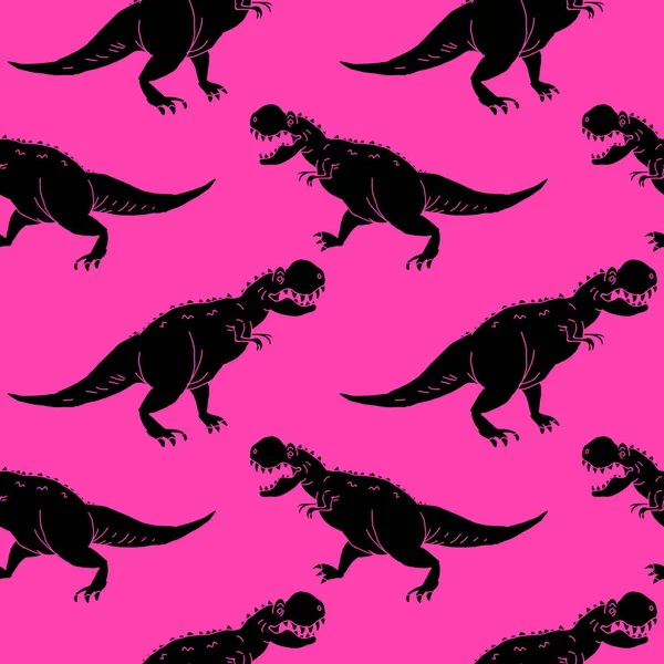 Conjunto de vetores silhuetas de dinossauro, ilustração animal —  Vetores de Stock