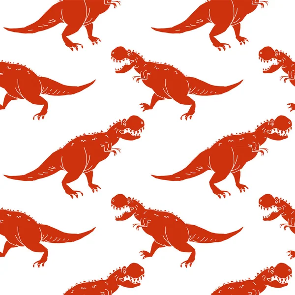 Wektor zestaw sylwetki dinozaurów, ilustracja — Wektor stockowy