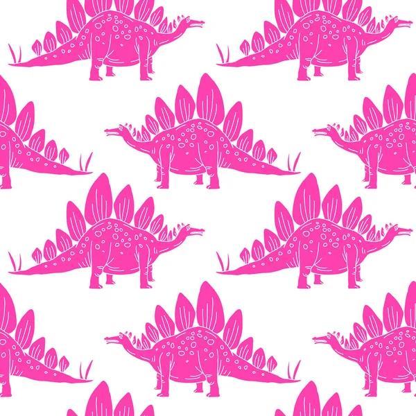 Conjunto de vetores silhuetas de dinossauro, ilustração animal —  Vetores de Stock