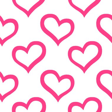 Elle çizilmiş kalpler. Sevgililer günü için tasarım öğeleri.