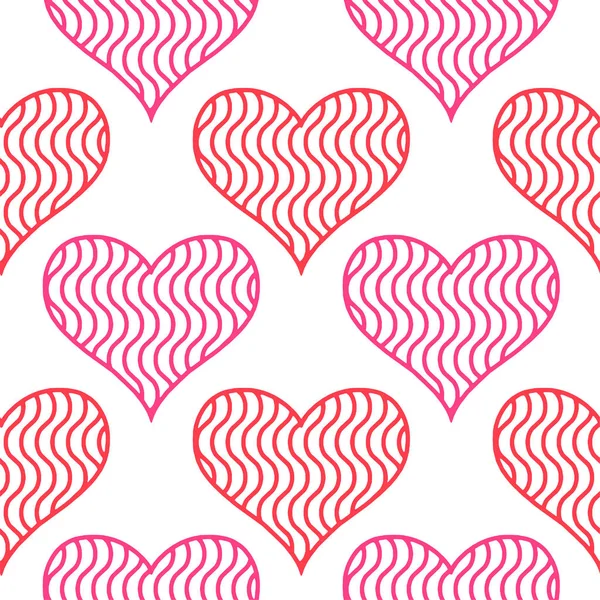 Corações desenhados à mão. Elementos de design para o dia dos namorados . —  Vetores de Stock