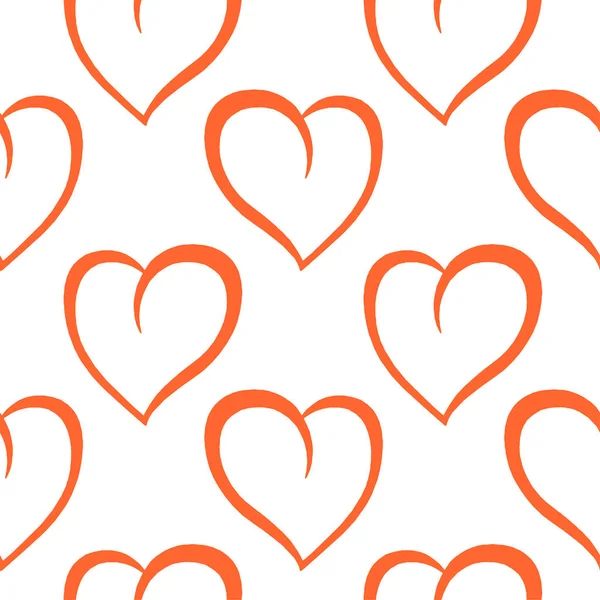 Elle çizilmiş kalpler. Sevgililer günü için tasarım öğeleri. — Stok Vektör