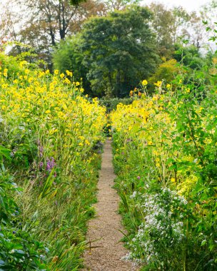 Fransız castle, çiçek yakınındaki bahçeleri