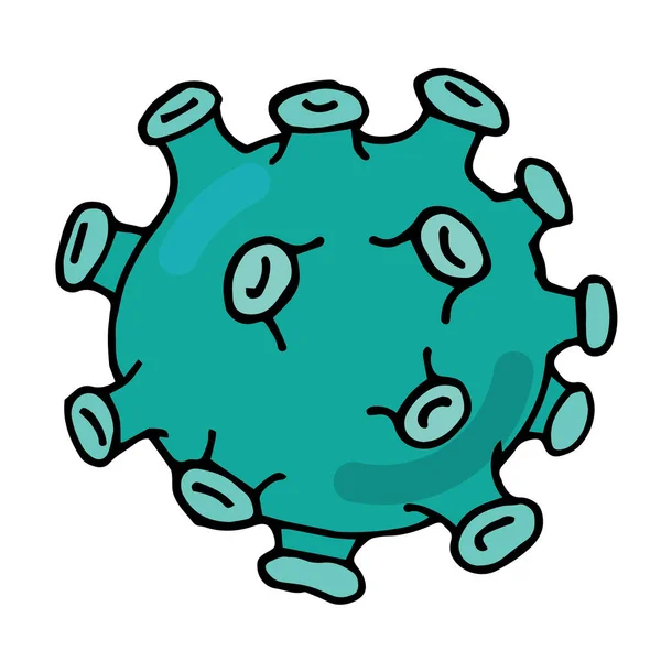 Doodle Stil Vektor Illustration Stock Vektor Illustration Farbbild Des Virus — Stockvektor