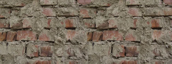 Textura Pared Ladrillo Viejo Primer Plano Ladrillo Descuidado Detalle Fondo —  Fotos de Stock