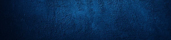 Dark Blue Grunge Banner Rough Grainy Concrete Wall Surface Texture — ストック写真