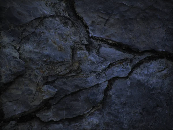 Niebieskie Podłoże Grunge Struktura Skalna Pęknięciami Warstwami Górska Faktura Zbliżenie — Zdjęcie stockowe