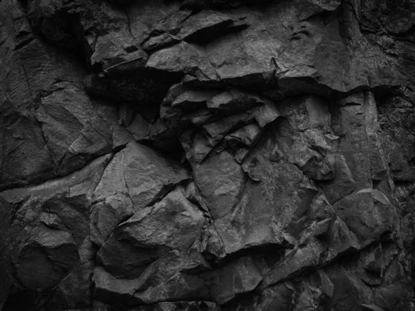 Schwarzer Weißer Stein Hintergrund Berg Aus Nächster Nähe Schöne Felsentextur — Stockfoto