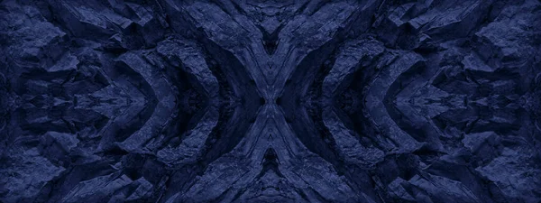蓝色的抽象背景多峰纹理的花纹 蓝色横幅 有几何图案 3D效果 岩石石 — 图库照片
